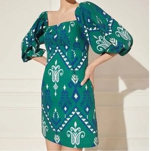 NWT CARA CARA Montauk Dress In Jackson Emerald Size XS